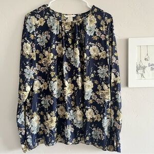 Floral Navy Blouse